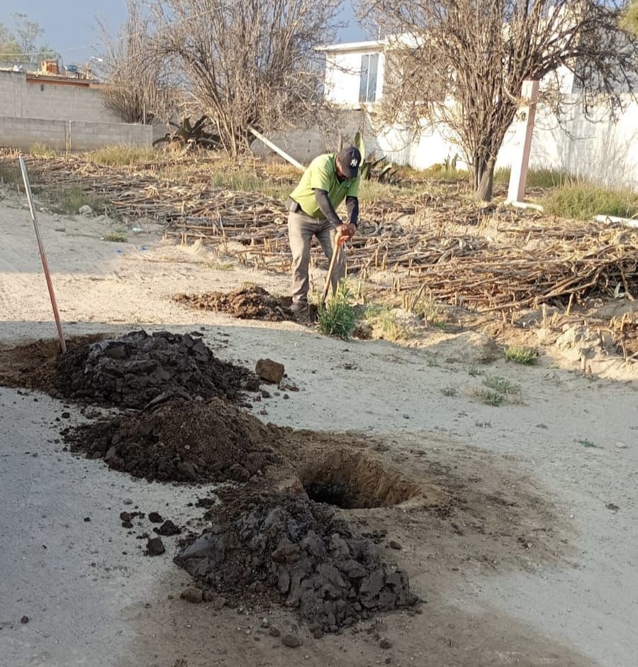 Atención permanente a la red de agua potable en Huamantla
